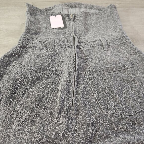 PrettyLittleThing Gray Bobble Straight Leg Corset Jumpsuit Womens Size 12 US 8 - Picture 7 of 16